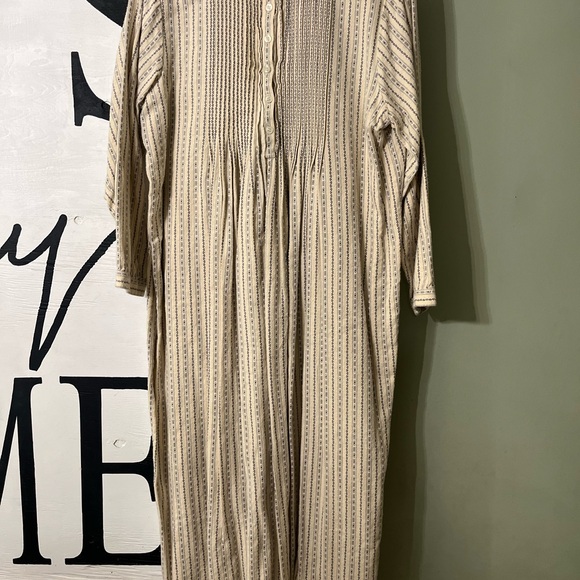 L.L. Bean Other - L.L. Bean Vintage 100% Cotton Striped Nightgown Prairie Lounge Dress